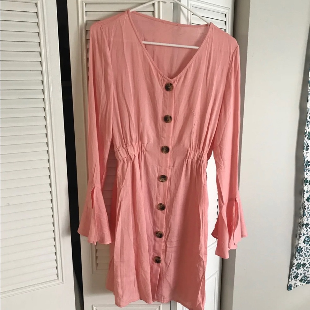Long Sleeve Botton Dress